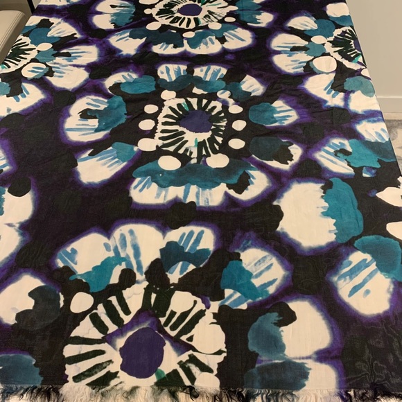 Burberry Prorsum Tie Dye Cotton Silk Scarf - Picture 6 of 10